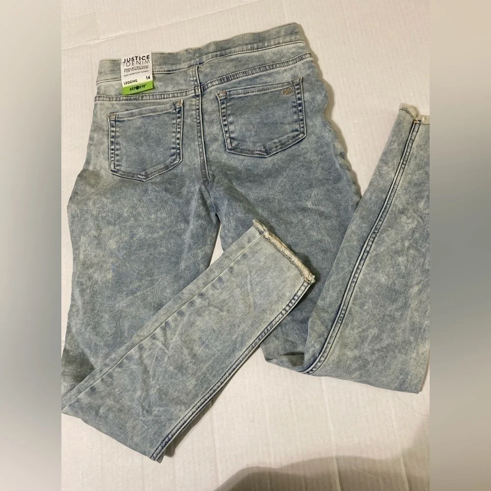 Justice Girls Mid Rise Jean pull on- Size 14